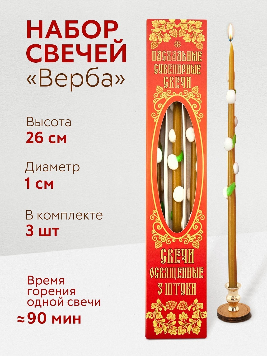 Пасхальные свечи для домашней молитвы